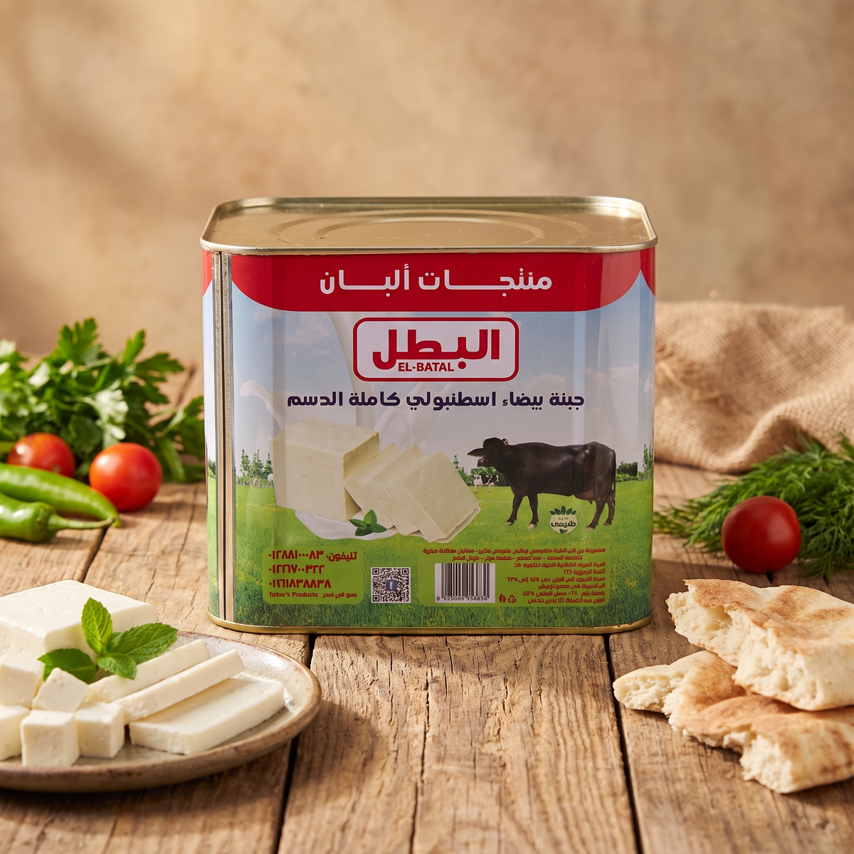El-Batal Premium Full-Fat Istanbul White Cheese 2kg
